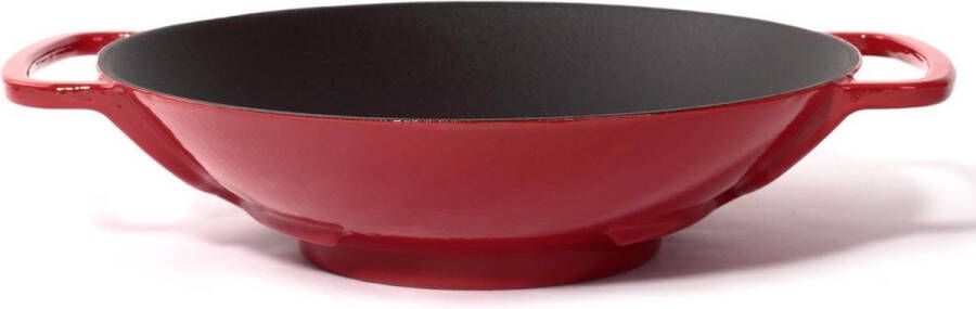 Enjoy2Cook Gietijzeren wok rood 35cm Sürel