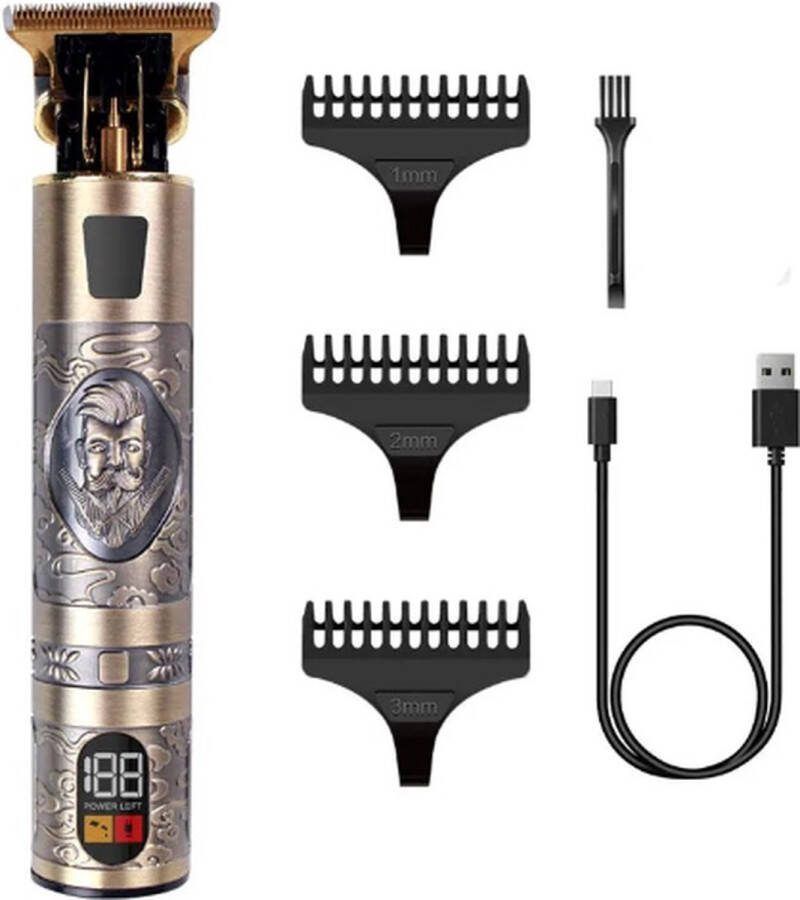 Surker Hair Trimmer Sk-852 Usb Oplaadbare Tondeuse Kapsel Machine Olie Hoofd Clipper Baldhead Wit Haar Carving Graveren