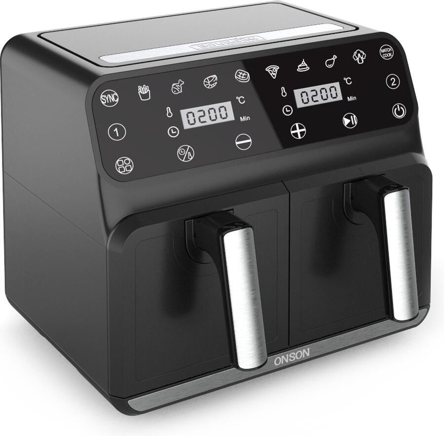 Suro dubbele airfyer heteluchtfriteuse heteluchtoven oven 8 automatische programma's -Touchscreen keuken Multifunctioneel