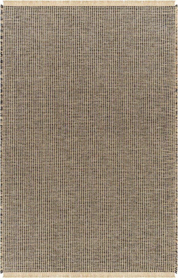 Surya Boho Vloerkleed van Jute PAVI LichtKastanje Zwart 120x170 cm