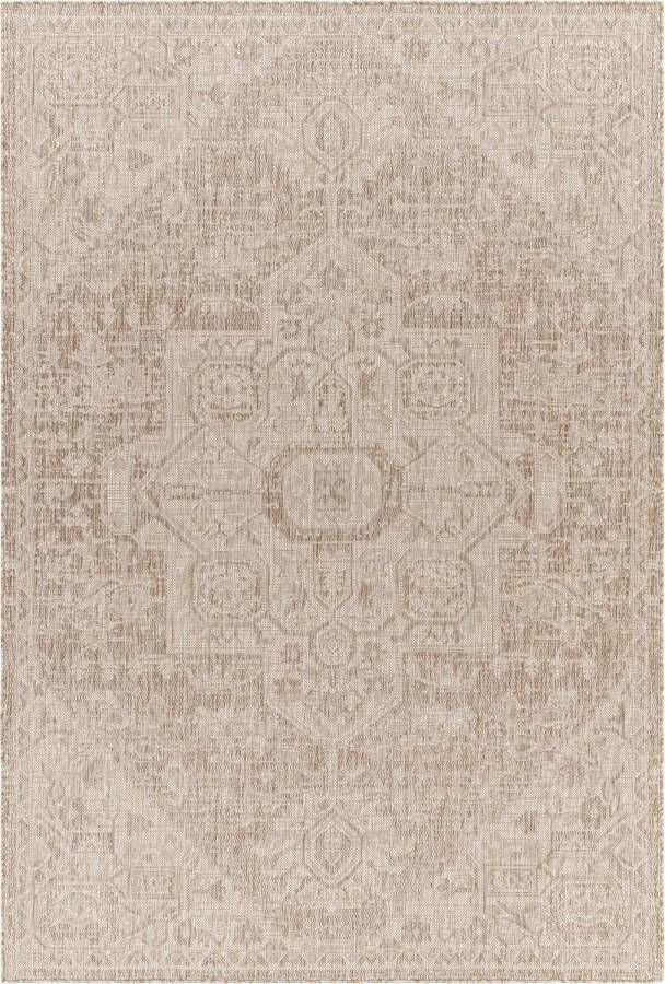 Surya Buitenkleed Balkon Terras Keuken Jute Look Tapijt LINDA Beige Ivoor 160x213 cm