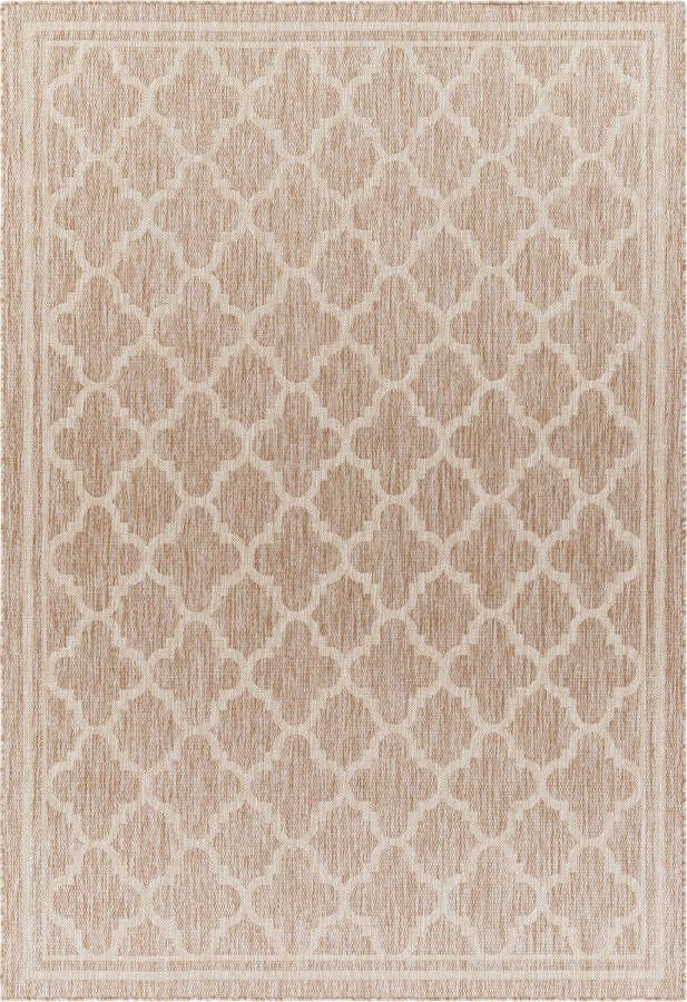 Surya Buitenkleed Balkon Terras Keuken Jute Look Tapijt MAYA Beige Ivoor 160x213 cm