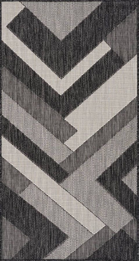 Surya Buitenkleed Balkon Terras Keuken Modern Scandinavisch Tapijt ABBY Grijs Ivoor 80x150 cm