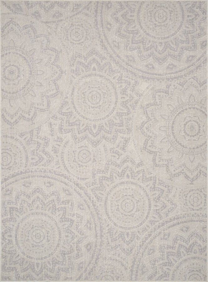 Surya Buitenkleed Balkon Terras Keuken Modern Scandinavisch Tapijt KELLY Ivoor Grijs 120x170 cm