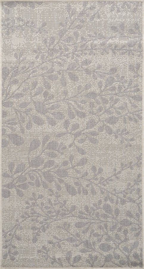 Surya Buitenkleed Balkon Terras Keuken Modern Scandinavisch Tapijt MOLLY Ivoor Grijs 80x150 cm