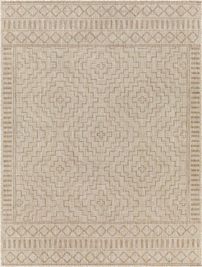 Surya Buitenkleed Balkon Terras Keuken Jute Look Tapijt TRICIA Beige Ivoor 160x213 cm