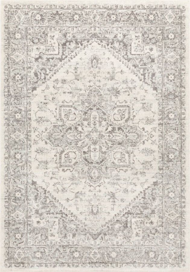 Surya Vloerkleed Woonkamer Slaapkamer Vintage Oosters Tapijt FARAH Grijs Beige 200x275 cm