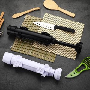 Sushi tools Meest Complete Sushi Set 13-Delige Bamboe Sushi Kit All-In-One Sushimaker Inclusief Sushi Bazooka en 3-in-1 Avocadosnijder Gratis Recepten E-book & Nigiri maker Sushitools