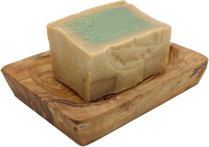 SustOILable Stijlvol zeepbakje van duurzaam olijfhout rechthoekig met uitlek gaatjes houten zeep schaaltje zeep plankje zeep houder zeep bakje