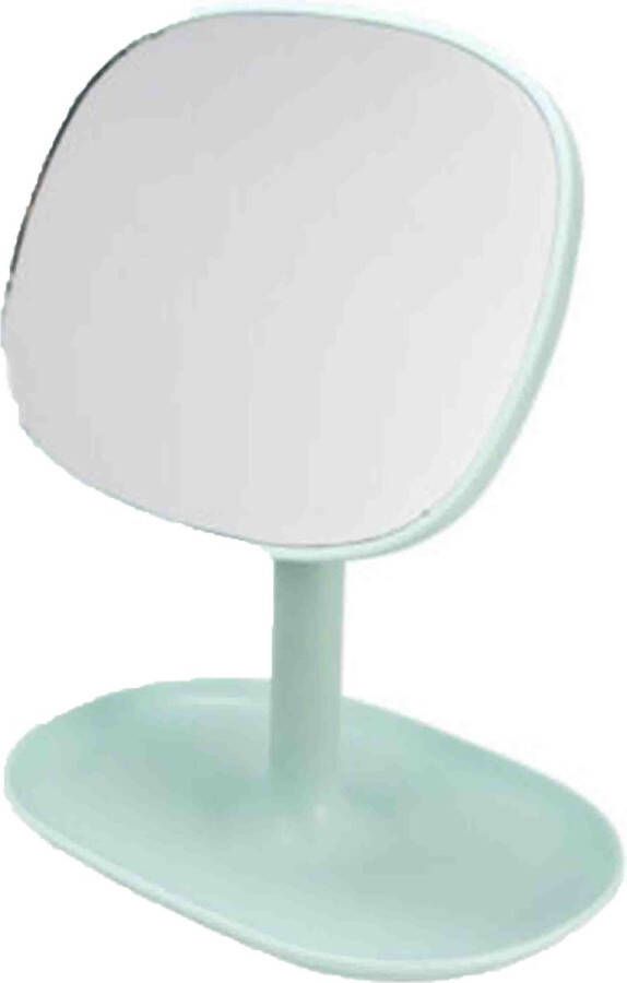 Svenska Living Make-up spiegel scheerspiegel op voet 15 x 11 5 cm mintgroen Make-up spiegeltjes