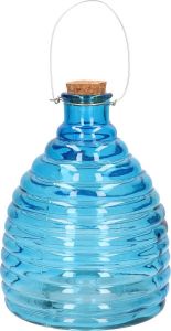 Shoppartners Wespenvanger wespenval blauw van glas 21 cm Ongediertevallen Ongediertebestrijding