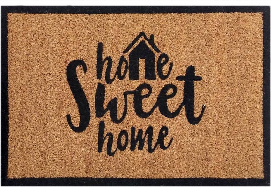 SVJ Home Decorations SVJ Deurmat ''Home Sweet Home'' Rechthoekig 40 x 60 x 1 cm Kokos Bruin Set van 10