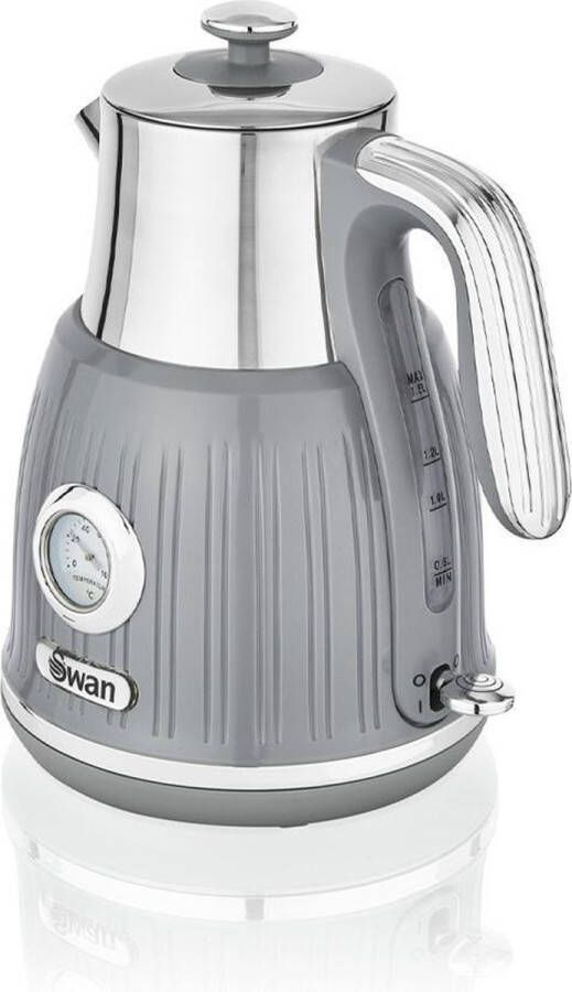 Swan Sk31040grn Retro Waterkoker 1.5 Liter Grijs