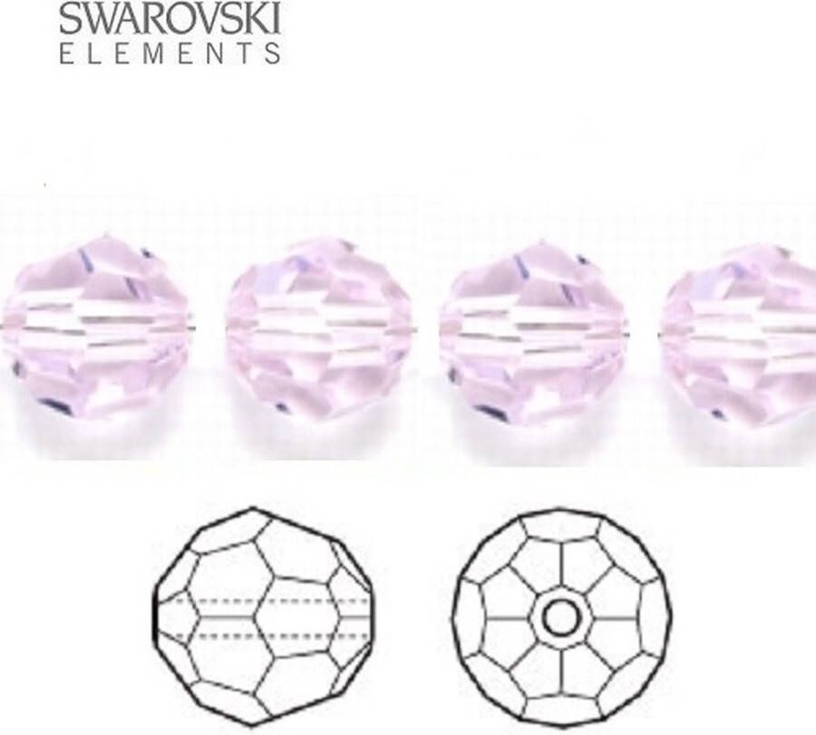 Swarovski Elements 18 stuks ronde kralen 8mm rosaline (5000)