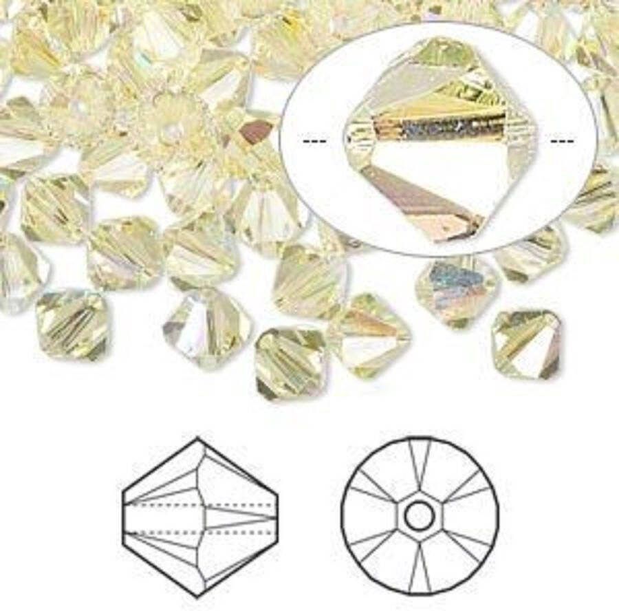 Swarovski Elements 36 stuks Xilion Bicone kralen (5328) 6mm jonquil AB