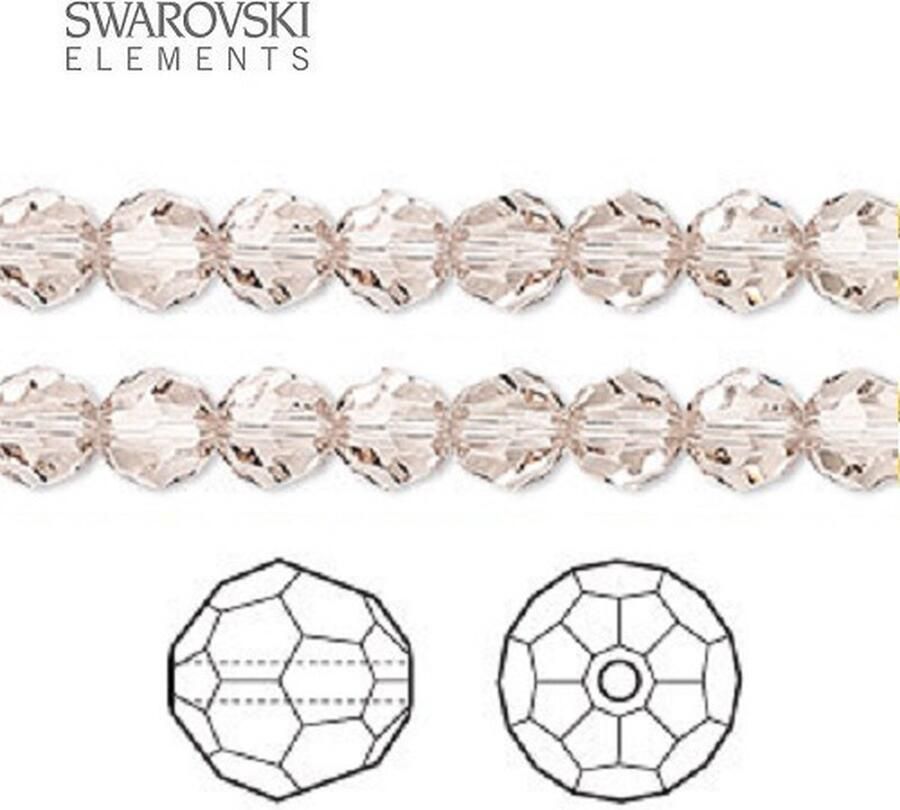 Swarovski Elements 24 stuks ronde kralen 6mm light silk (5000)