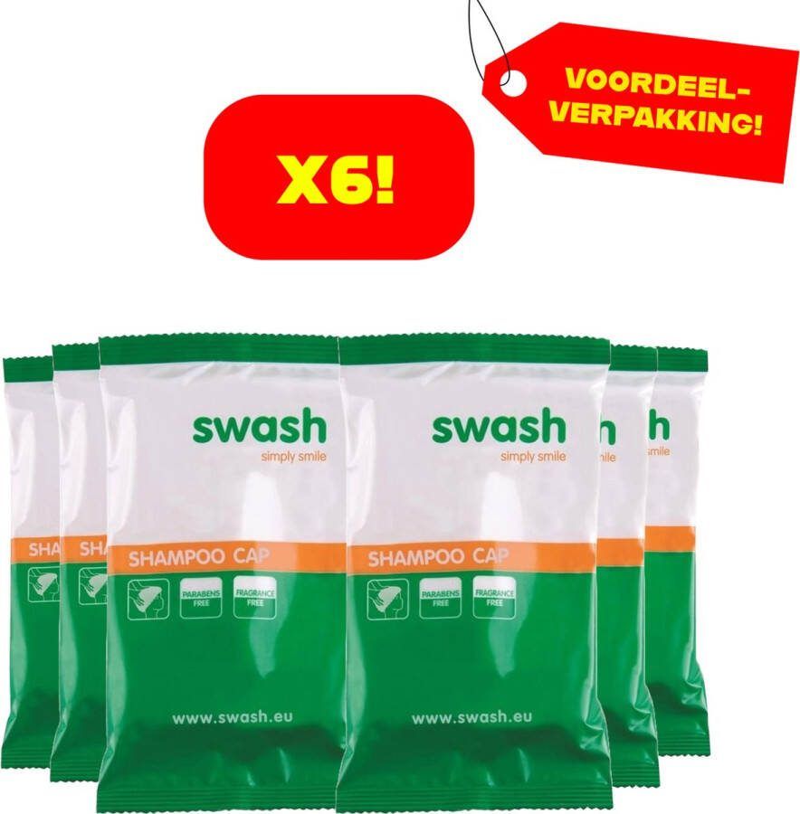 Swash 6x Shampoo Cap Parfumvrij Voordeelverpakking!