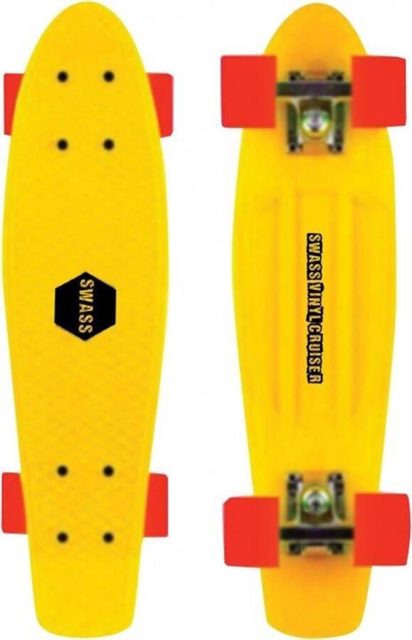 SWASS Vinyl Cruiser Skateboard geel oranje