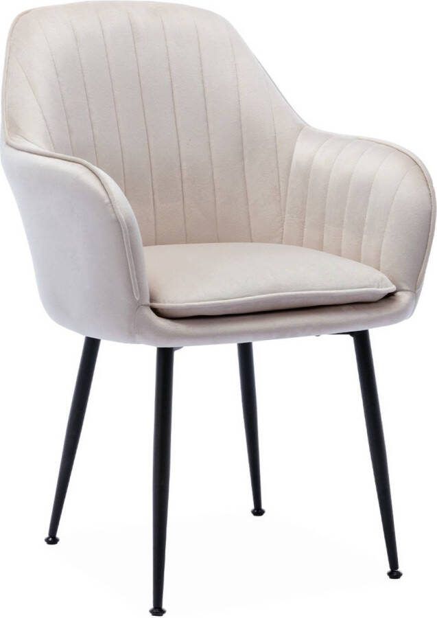 Sweeek Fauteuil in grijs velours met matzwart metalen poten shella l57 x b59 x h84 5