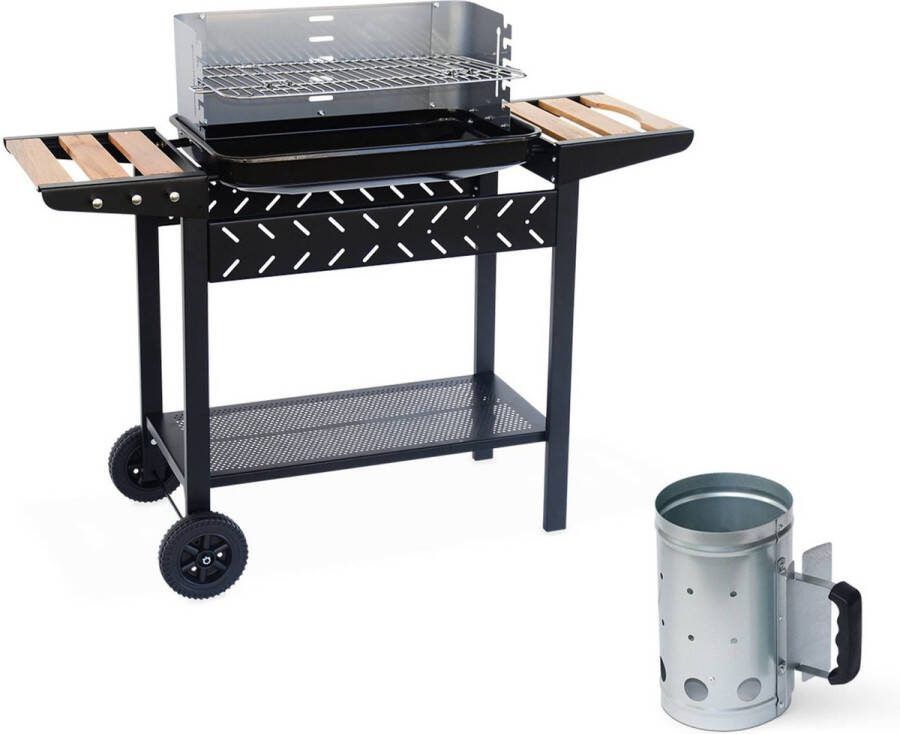 Sweeek Houtskoolbarbecue met aanmaakschoorsteen alfred 113x 36x 92cm