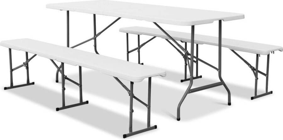 Sweeek Opvouwbare partytafel met 2 banken