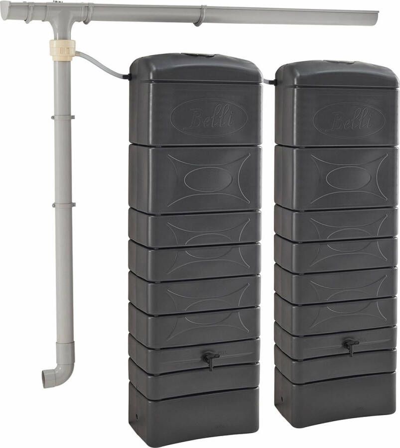 Sweeek Regenton muurtank 300L set van 2