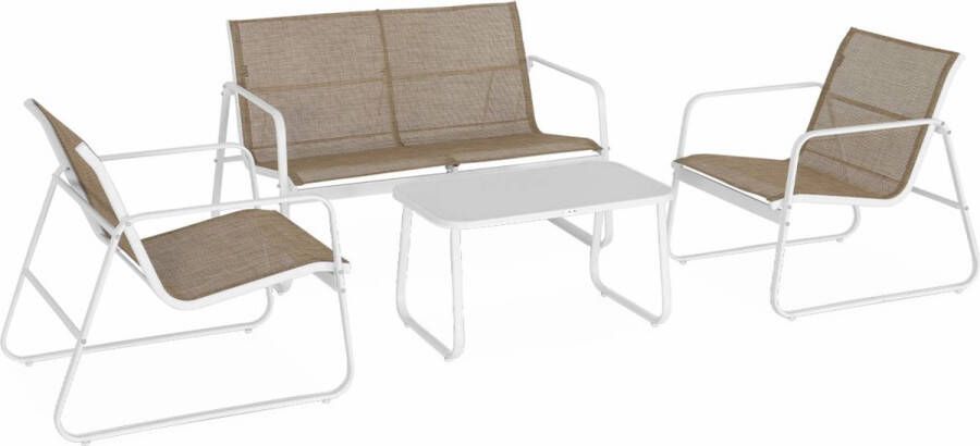 Sweeek Tuinmeubelset silvi 4-persoons