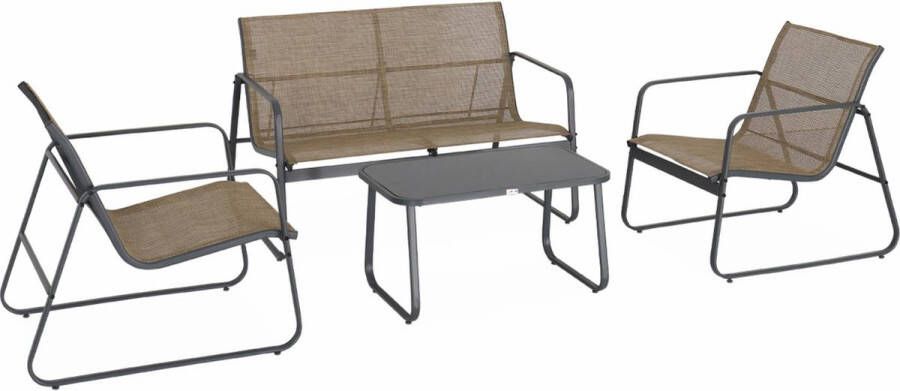 Sweeek Tuinmeubelset silvi 4-persoons