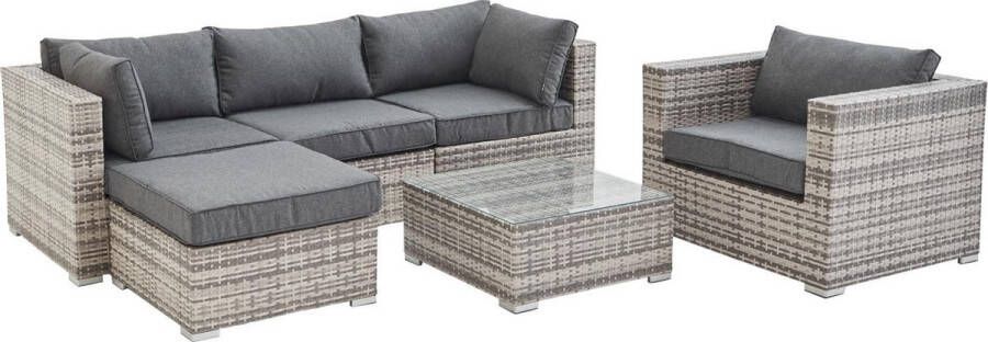 Alice's Garden Wicker loungeset Caligari 5 plaatsen