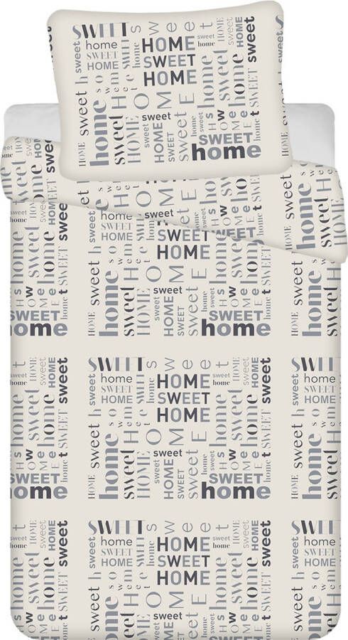 SWEET HOME Dekbedovertrek Home Eenpersoons 140 x 200 + 70 x 90 cm Teddy Fleece