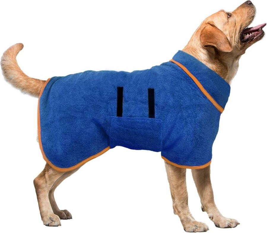 Sweet-One Honden badjas blauw XL hond badjas blauw hondenbadjas hondenkleding huisdier