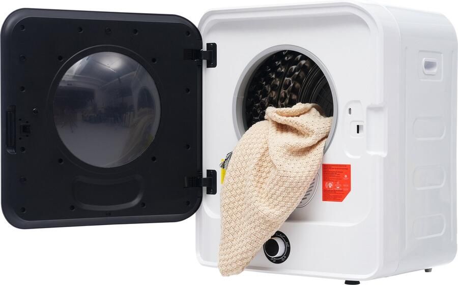 Sweiko Luchtafvoerdroger Roestvrijstalen droger 3kg eigenlijk tot 4.5kg 830W Meervoudige filtratie 5 Programma's. Bescherming tegen oververhitting Wandmontage [Energieklasse C]