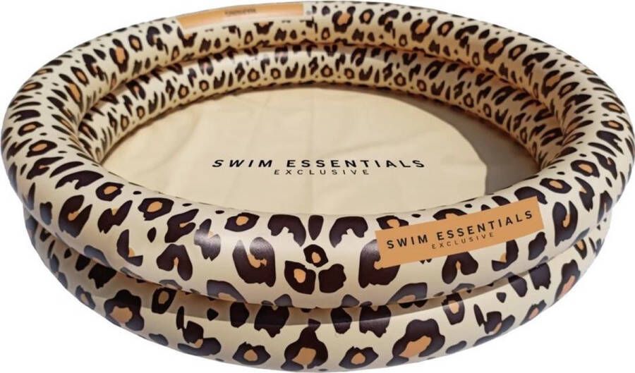 Swim Essentials babyzwembad panter beige collectie 2021 new collection 60 cm zwembad -babybadje babyzwembad zwemmen zomer vakantie strand water baby dreumes leopard panter beige