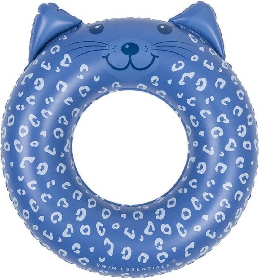 Swim Essentials Dier Zwemband Zwemring Blauw Panterprint 55 cm