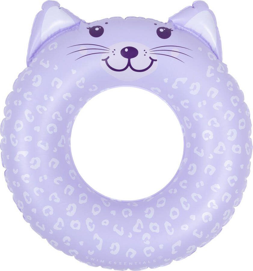 Swim Essentials Dier Zwemband Zwemring Lila Panterprint 55 cm