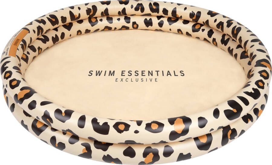 Swim Essentials Opblaasbaar Zwembad Baby & Kinder Zwembad Beige Panterprint Ø 100 cm