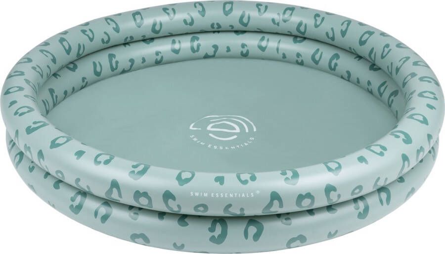 Swim Essentials Opblaasbaar Zwembad Baby & Kinder Zwembad Groen Panterprint Ø 100 cm