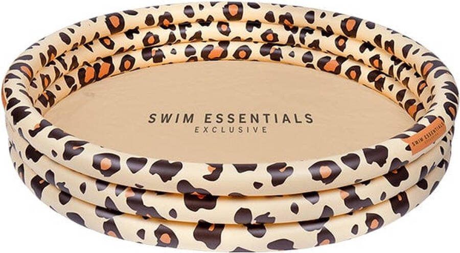 Swim Essentials Opblaasbaar Zwembad Kinderzwembad Beige Panterprint Ø 150 cm
