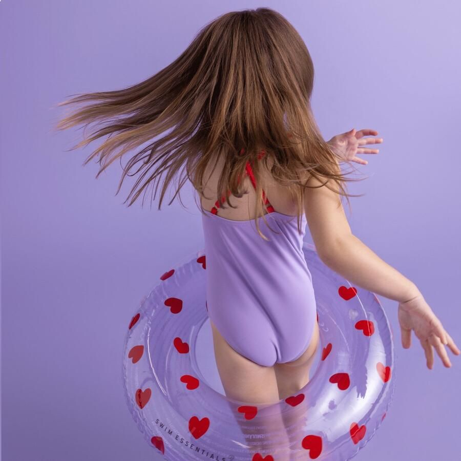 Swim Essentials Zwemband Zwemring Lila Hartjes 55 cm