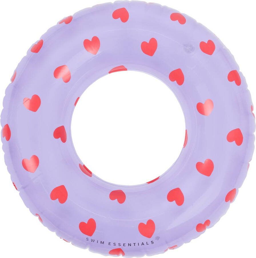 Swim Essentials Zwemband Zwemring Lila Hartjes 55 cm