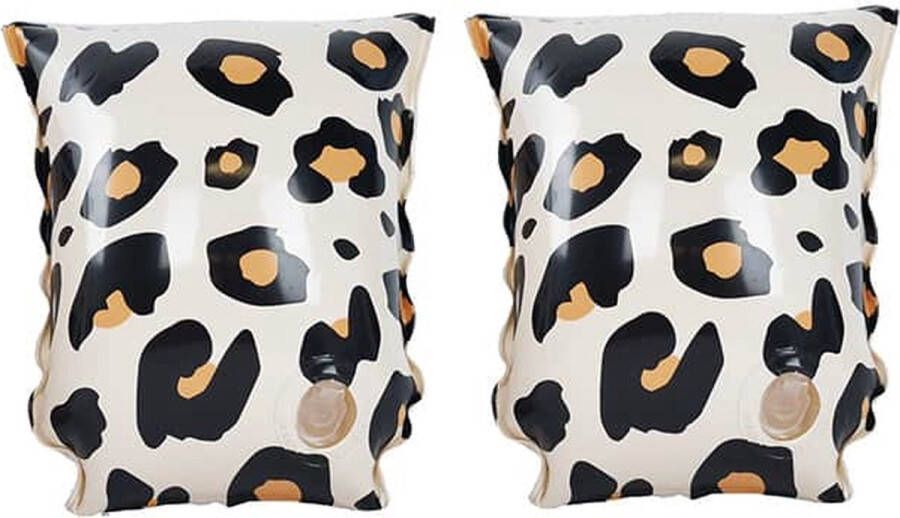 Swim Essentials Zwembandjes Beige Panterprint Zwemvleugels 0-2 jaar 0-15 kg