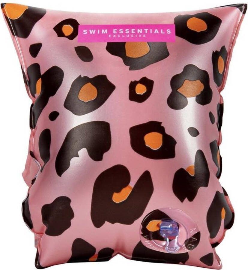 Swim Essentials zwembandjes panter rosé goud 0-2 jaar collectie 2021 new collection zwembandjes zwemmen zwembad vakantie strand baby dreumes peuter panterprint leopard rosé goud zwemvleugels