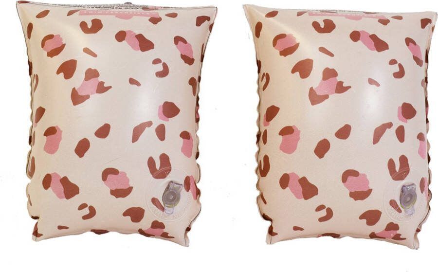 Swim Essentials Zwembandjes Panterprint Zwemvleugels Old Pink 0-2 jaar!