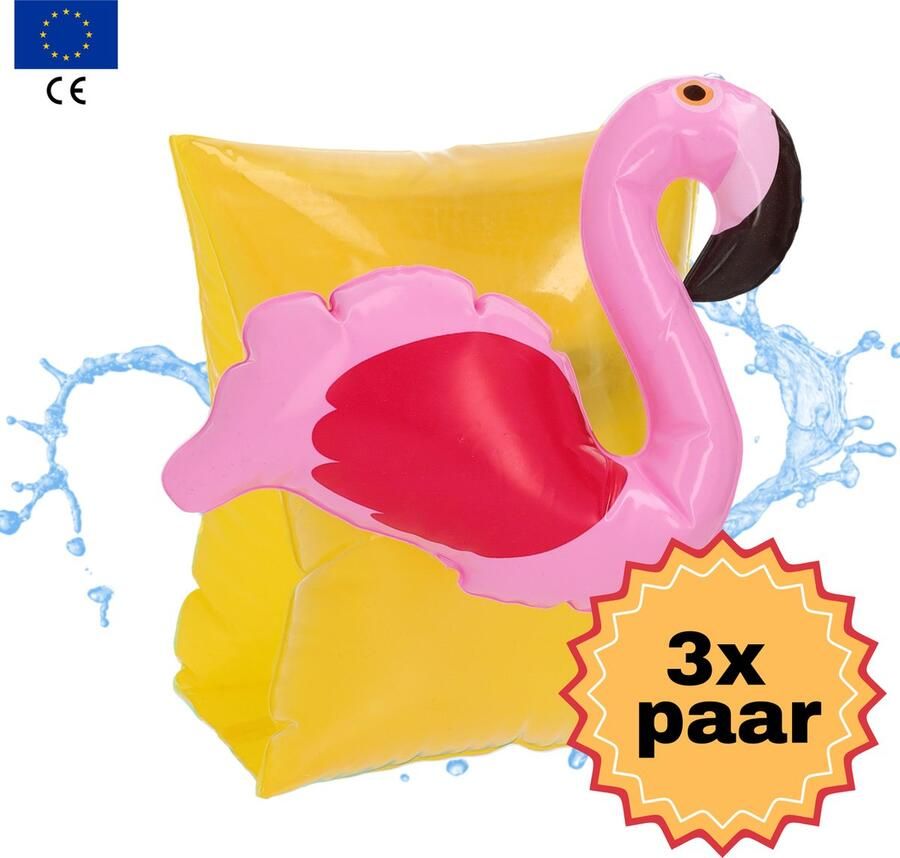 Swimsly Zwembandjes Zwemveiligheid Zwemvest Flamingo 0-15 kg 3 paar