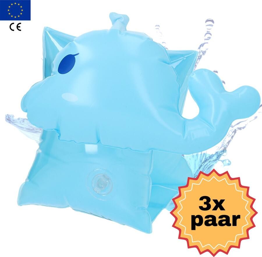 Swimsly Zwembandjes Zwemveiligheid Zwemvest Walvis 0-15 kg 3 paar