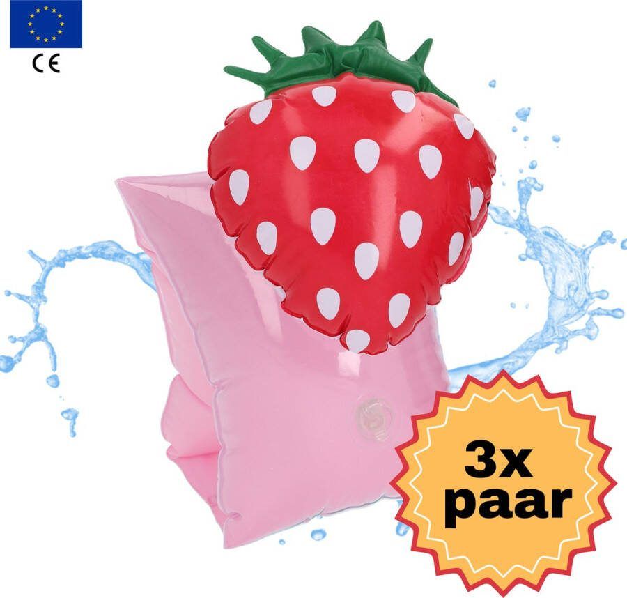 Swimsly Zwembandjes Zwemveiligheid Zwemvest Aardbei 0-15 kg 3 paar
