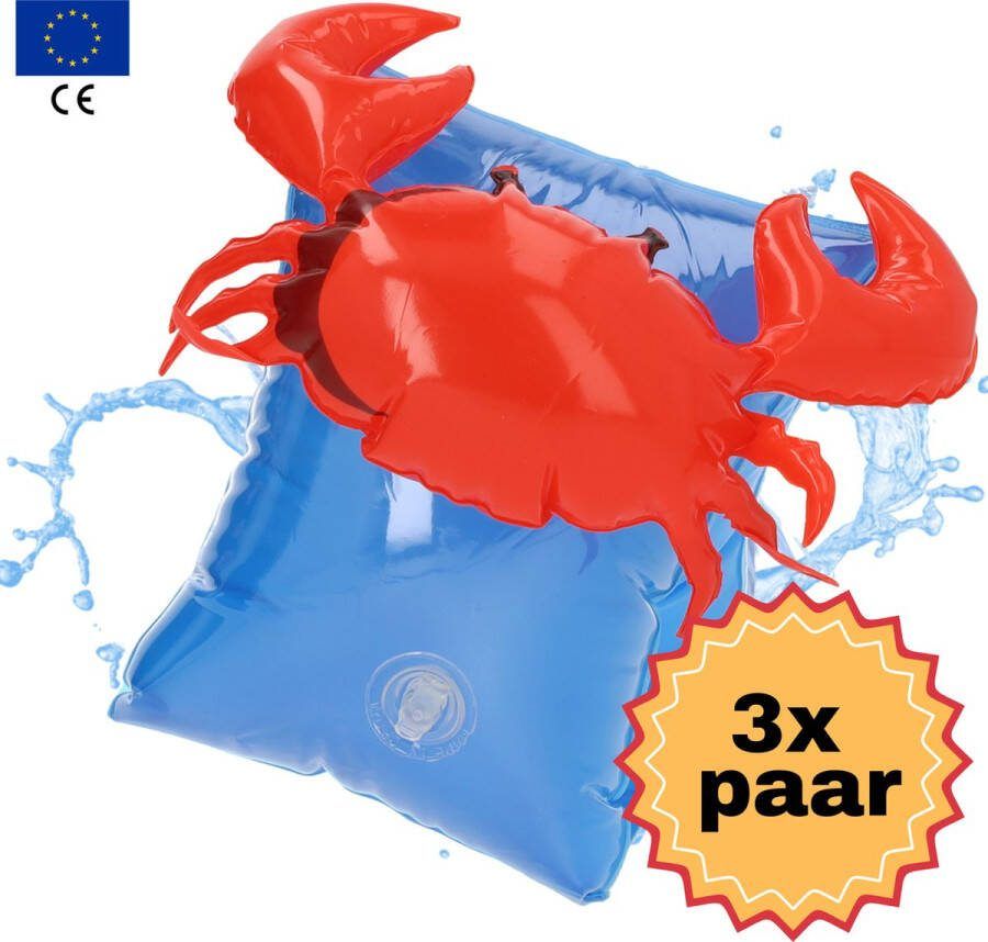 Swimsly Zwembandjes Zwemveiligheid Zwemvest Krab 0-15 kg 3 paar