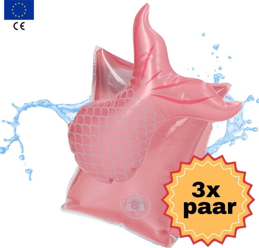 Swimsly Zwembandjes Zwemveiligheid Zwemvest visstaart 0-15 kg 3 paar