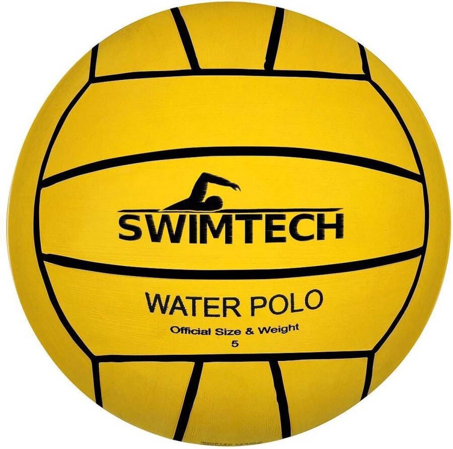 Fan Toys SwimTech bal Waterpolo rubber geel