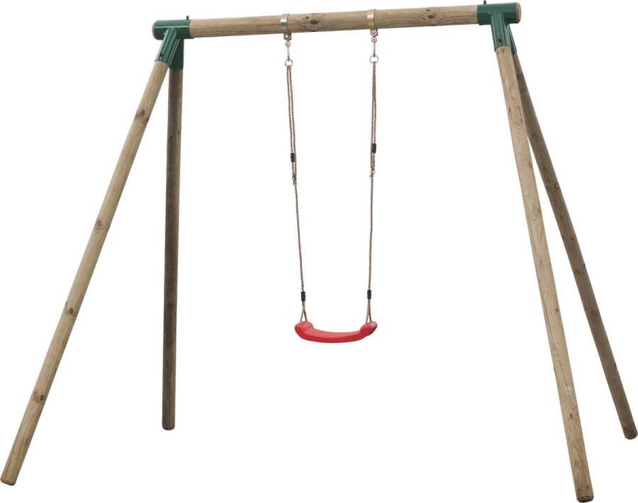 SwingKing Enkelvoudige houten schommel Analies compleet